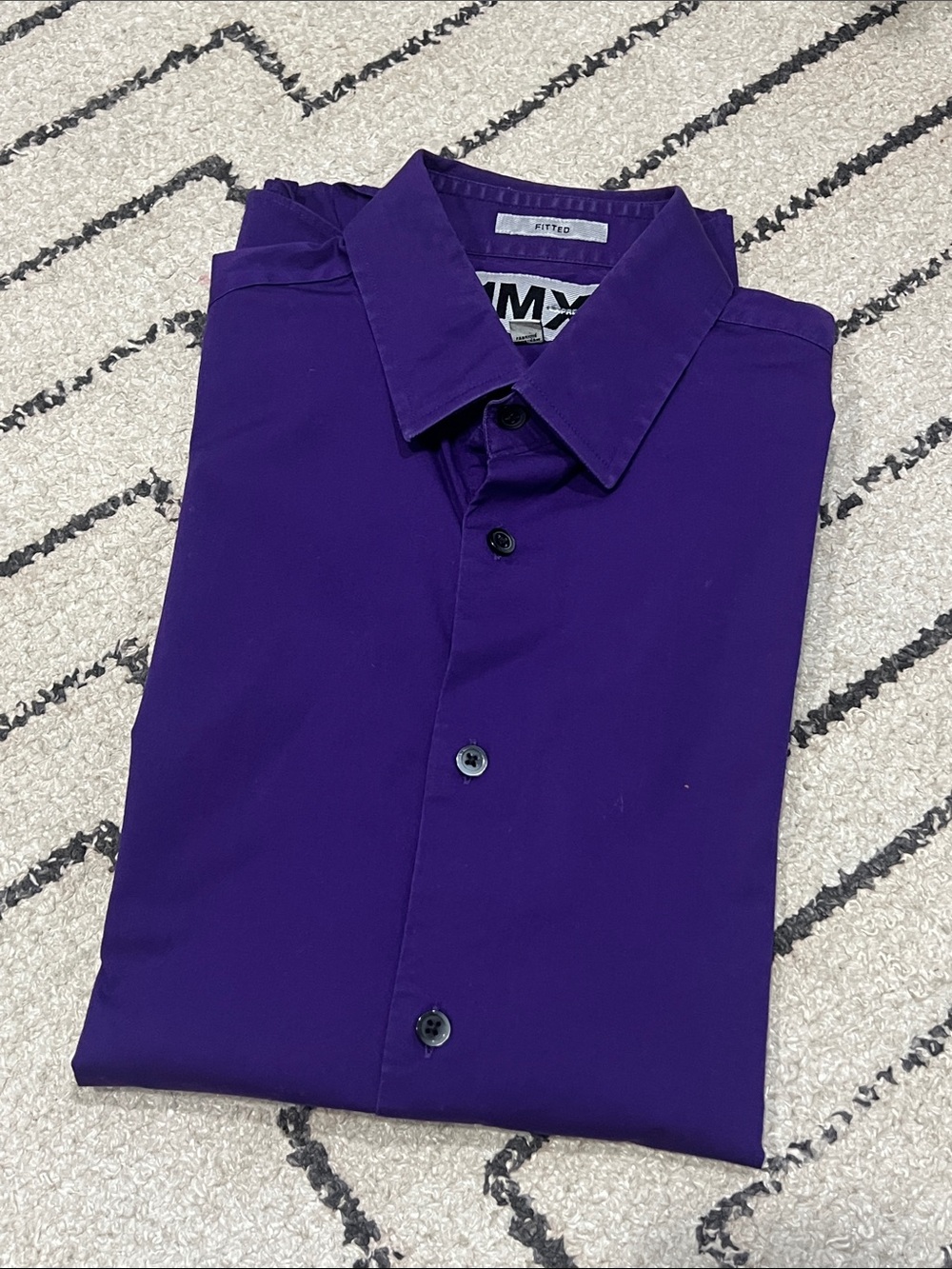 Men's Dark Purple Button-Up Shirt